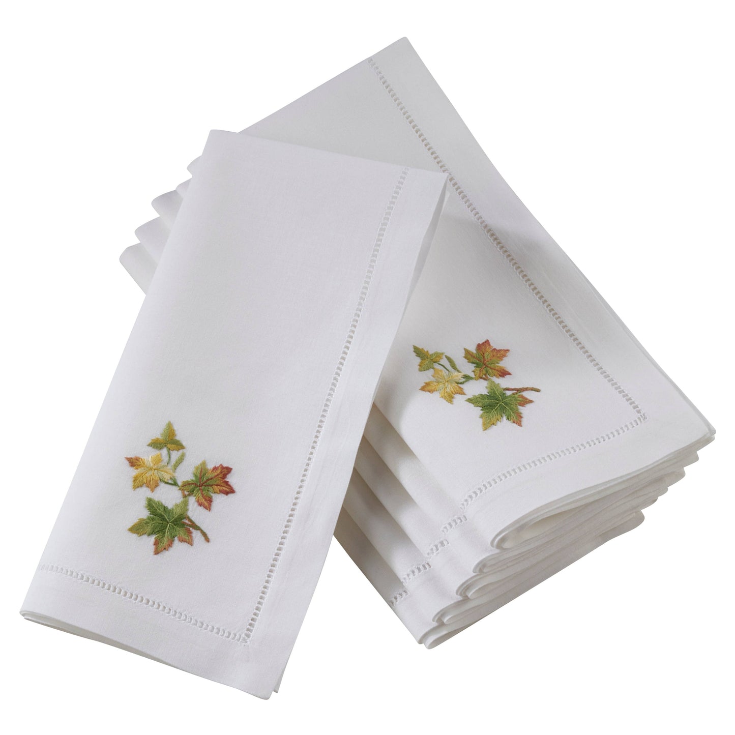 Embroidered Fall Leaf Napkin