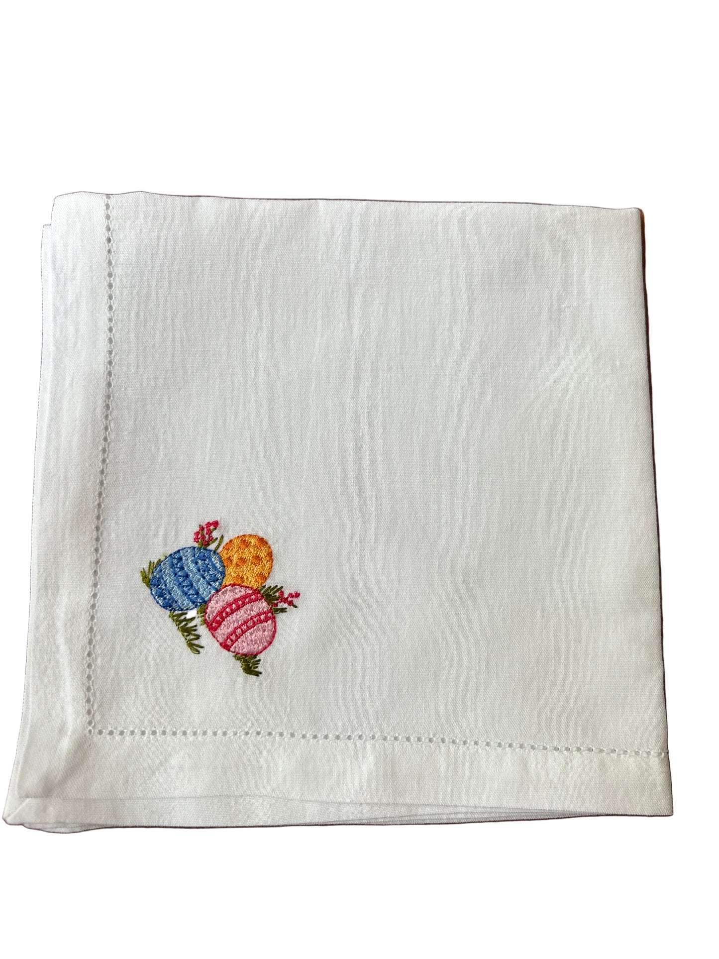 Embroidered Easter Egg Dinner Napkin