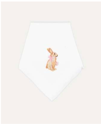 Embroidered Easter Bunny Dinner Napkin