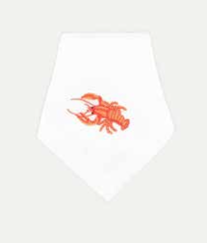 Embroidered Lobster Dinner Napkin