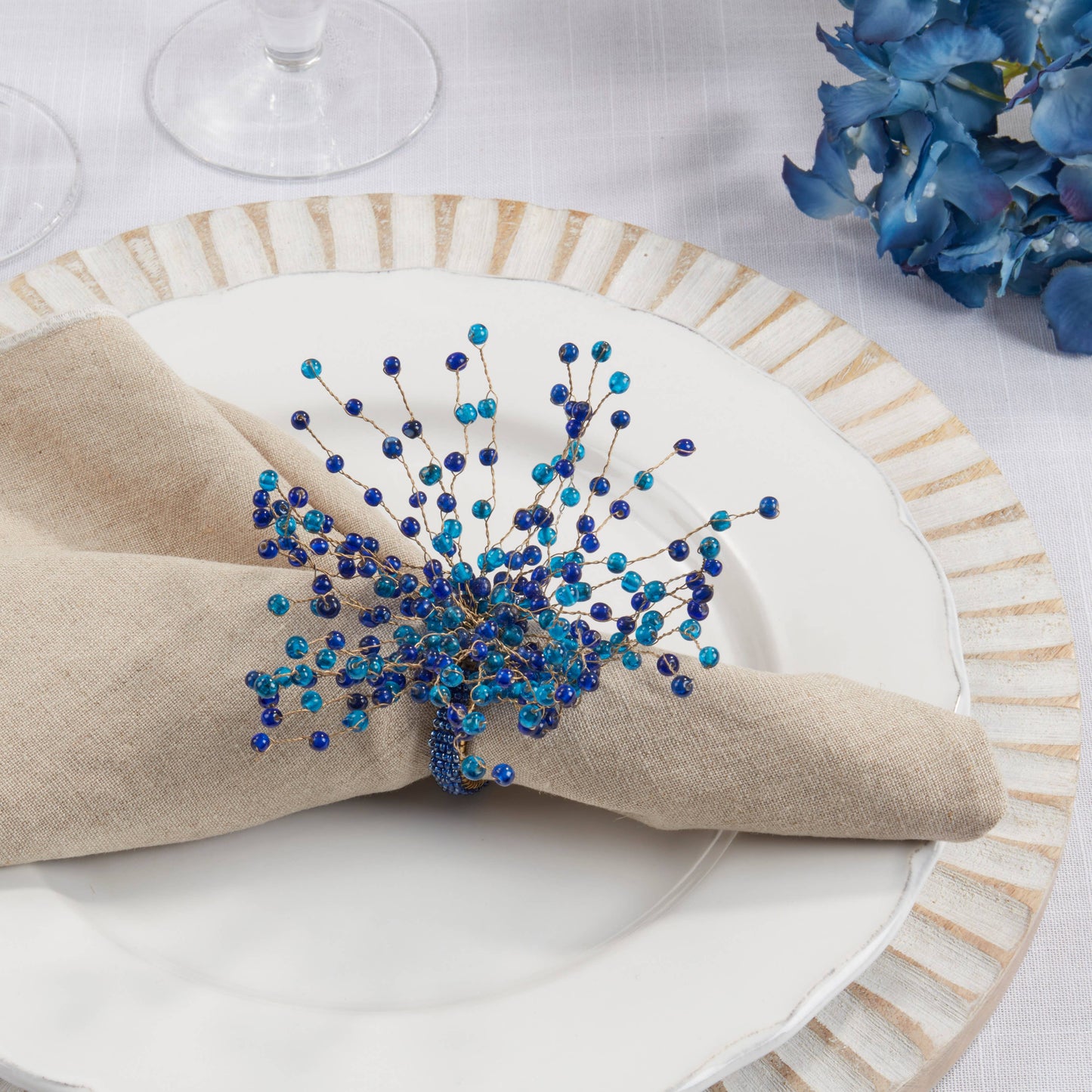 Beaded Design Napkin Ring (Set of 4)
