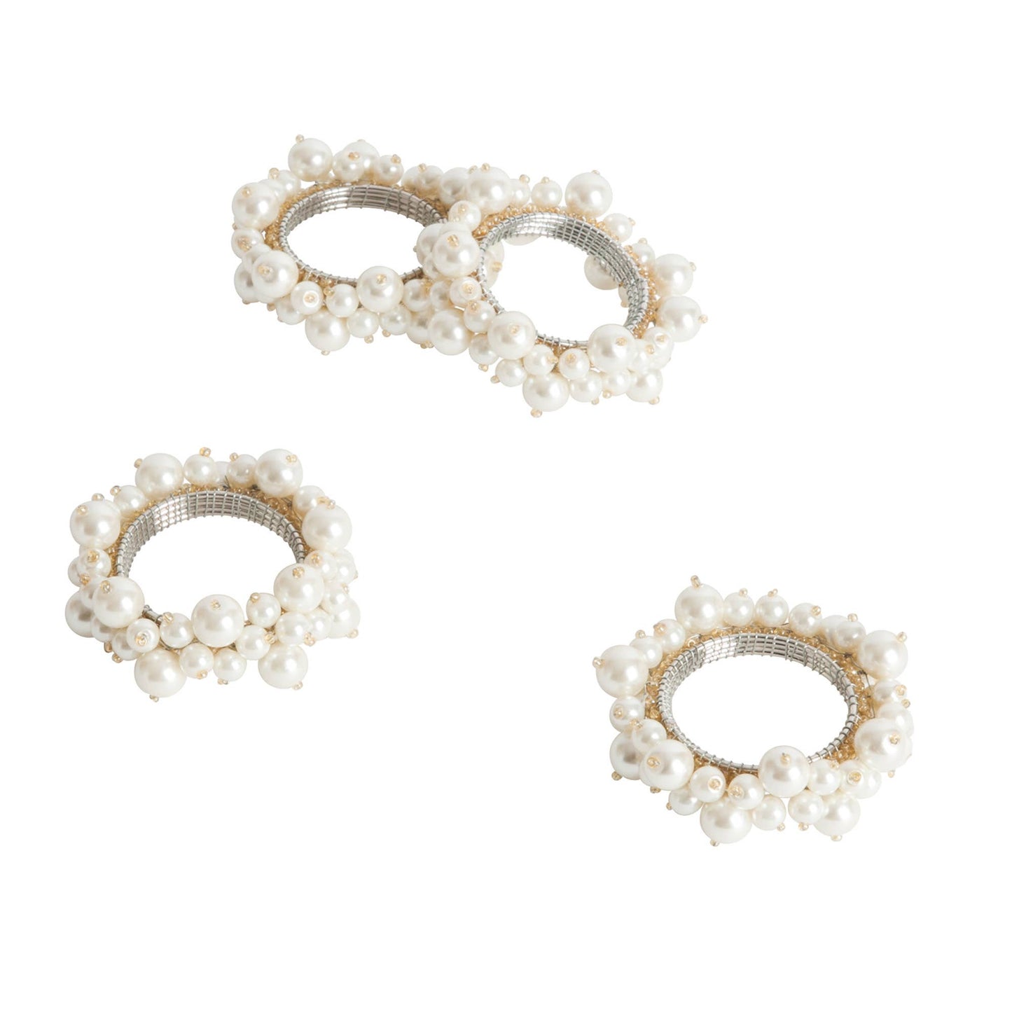 Faux Pearl Napkin Ring (Set of 4)