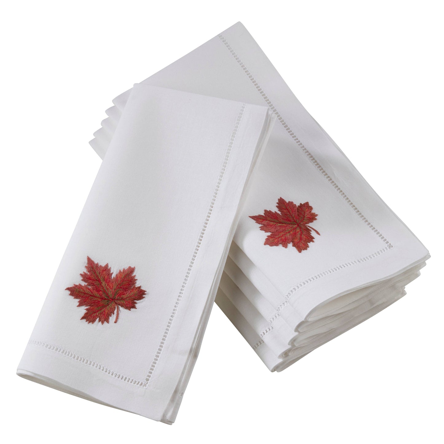 Embroidered Maple Leaf Napkin