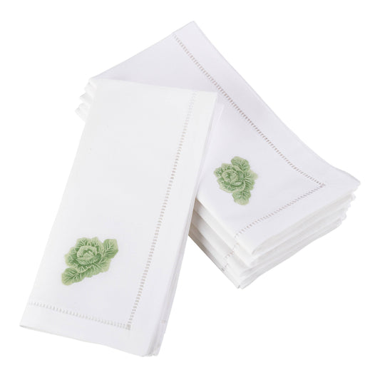 Embroidered Cabbage Dinner Napkin