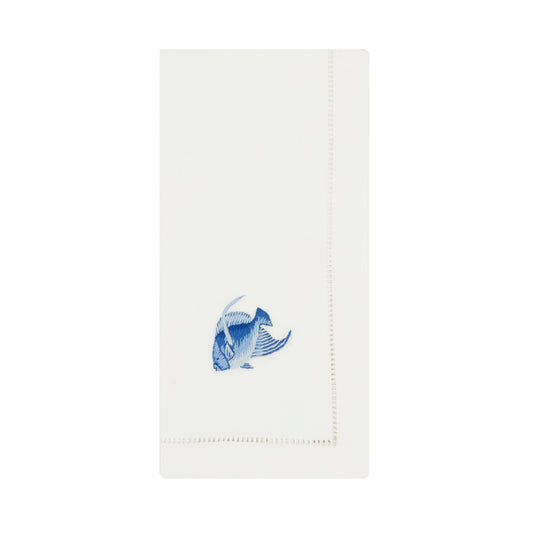 Embroidered Fish Dinner Napkin