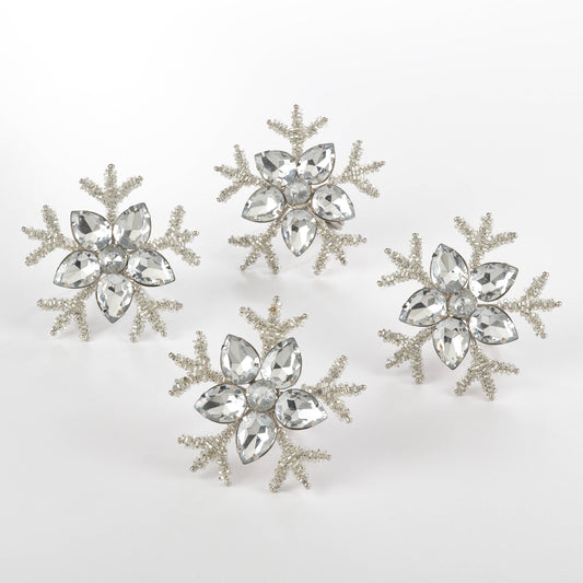 Snowflake Design Napkin Ring (Set of 4)