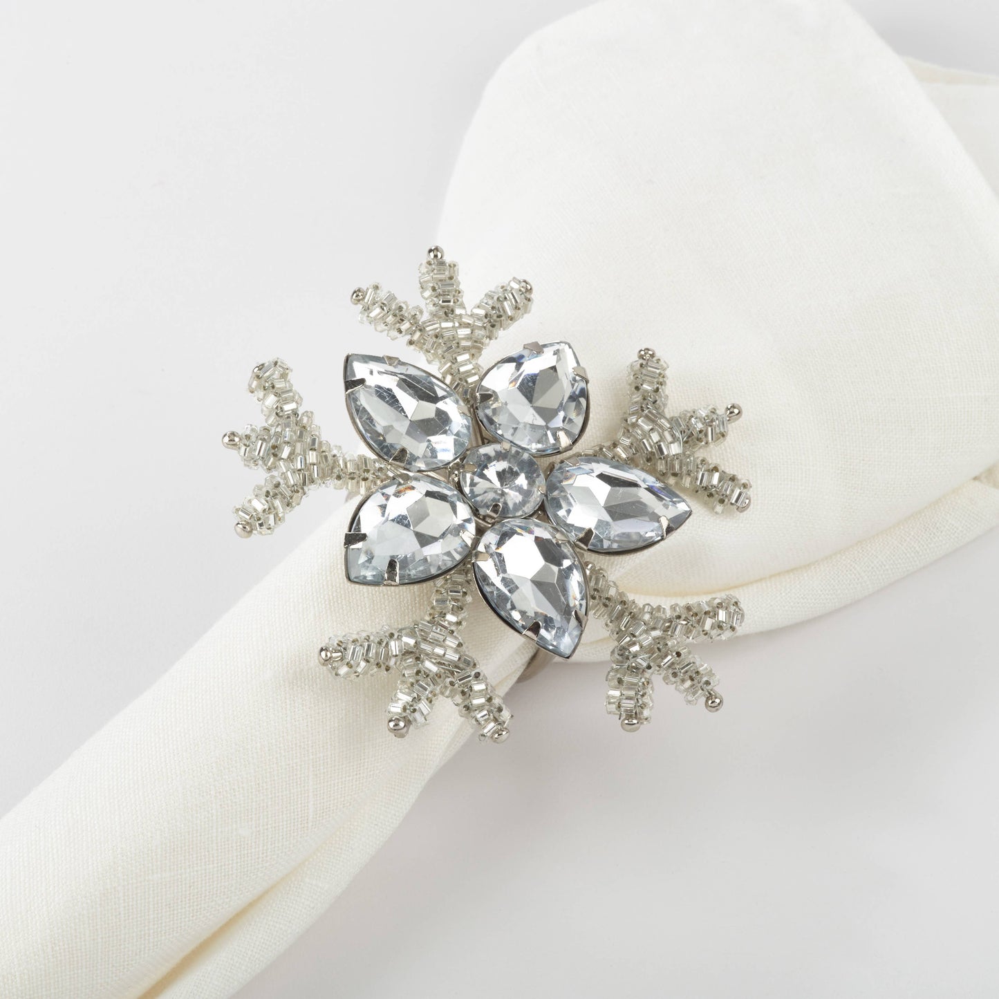 Snowflake Design Napkin Ring (Set of 4)