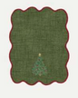 Embroidered Christmas Tree Cocktail Napkin (set of 4)