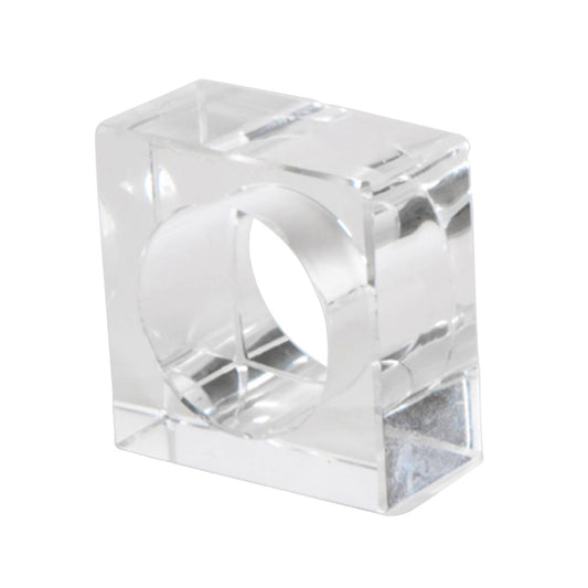 Square Crystal Napkin Ring (Set of 4)