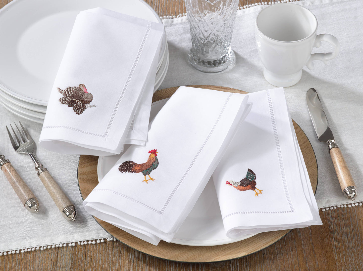 Embroidered Turkey Napkin