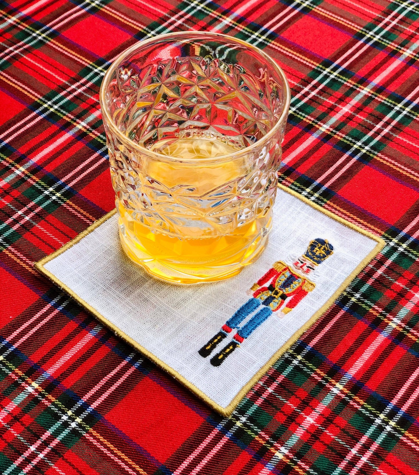 Set of 4 Christmas Nutcracker & Snow Queen Cocktail Napkins